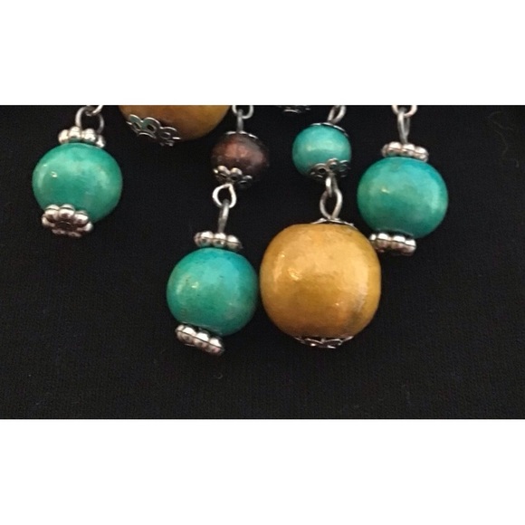 Women’s Necklace Yellow & Turquoise - Picture 5 of 5